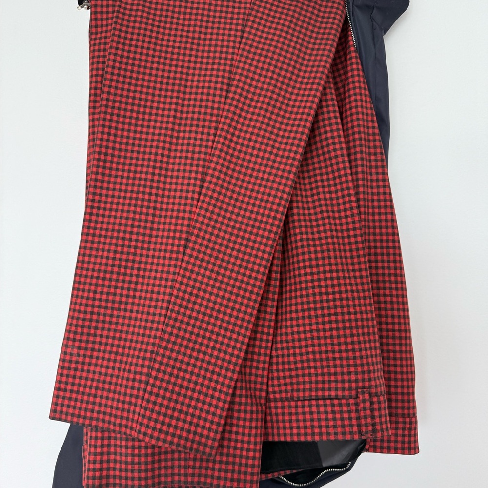 PRADA Red and Black Checkered Dress Pants